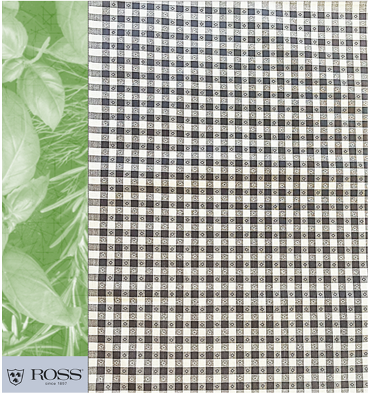 Ross Geschirrtuch 100% Baumwolle Vichy Karo anthrazit weiß