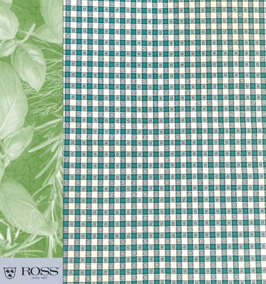 Ross Geschirrtuch 100% Baumwolle Vichy Karo grün weiß