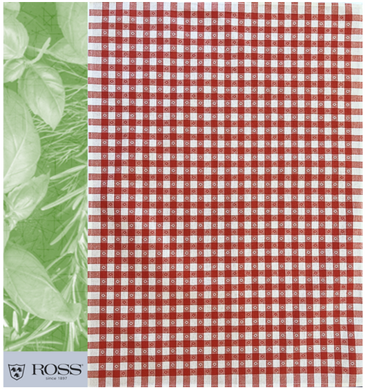 Ross Geschirrtuch 100% Baumwolle Vichy Karo rot weiß