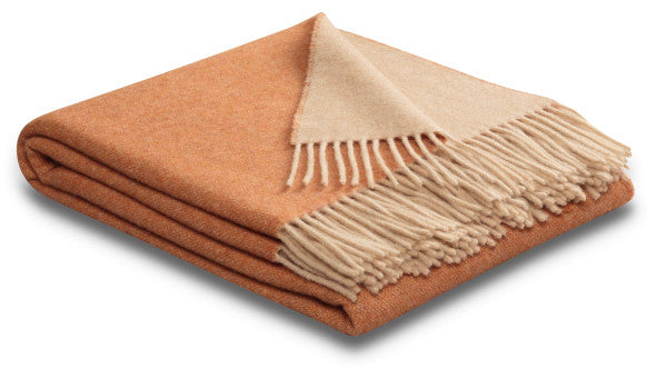 Biederlack Kaschmir-Plaid  Henna Sand 130x170 cm und 150x200 cm