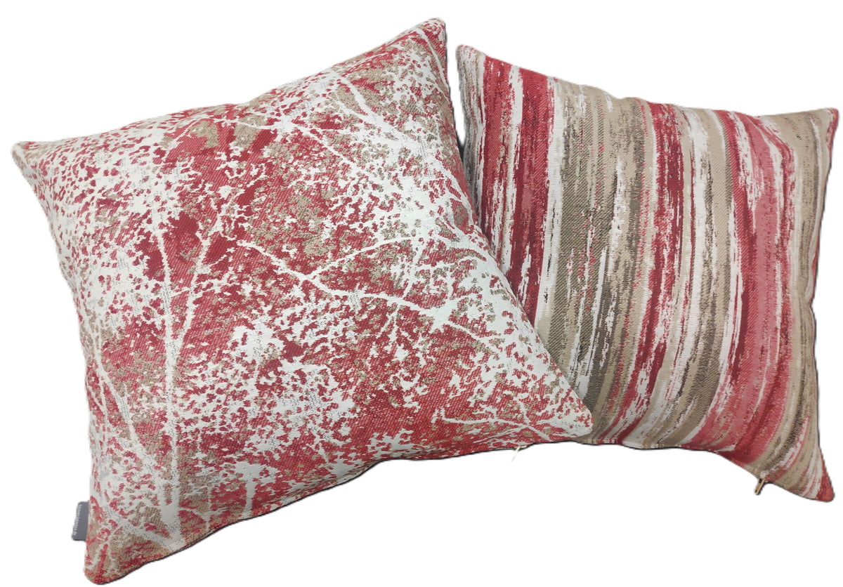 Hossner Kissenbezug Herbst Forest Wald rot beige 2er Set –