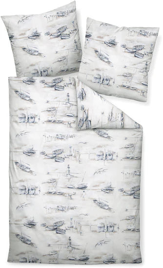 Janin Janine Mako-Satin Bettwäsche moments 98101 seeblau