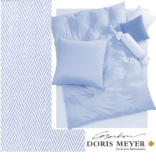 Doris Meyer Interlock Jersey Bettwäsche Kalli 4008 bleu Fischgrät