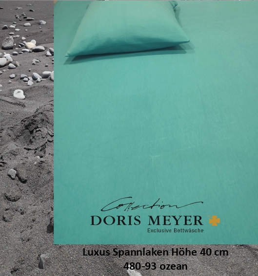 Jersey De Luxe Spannlaken Doris Meyer 40 cm Höhe 480-93 ozean
