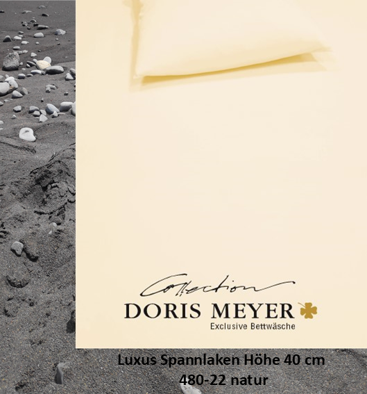 Jersey De Luxe Spannlaken Doris Meyer 40 cm Höhe 480-22 natur