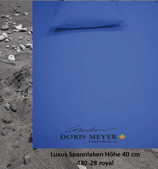 Jersey De Luxe Spannlaken Doris Meyer 40 cm Höhe 480-28 royal