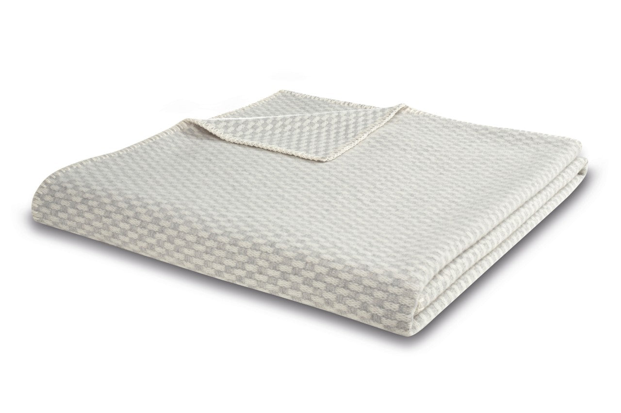 Biederlack Wohndecke aus 100% Merinowolle Silver 150x200