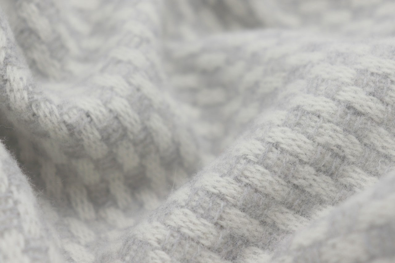 Biederlack Wohndecke aus 100% Merinowolle Silver 150x200