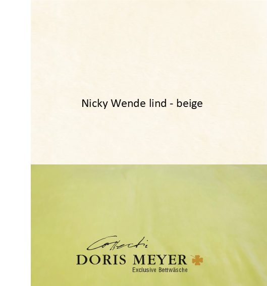 Nicky-Velours Bettwäsche Doris Meyer Wende 5009 beige lind 155x220+80x80