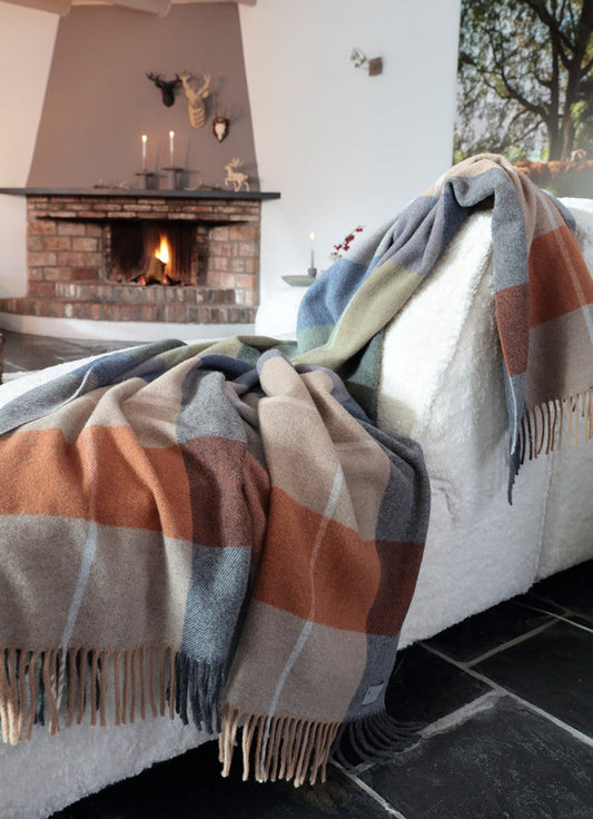 Biederlack Wollplaid "Quito" Autumn aus 100% Wolle 130x170 cm