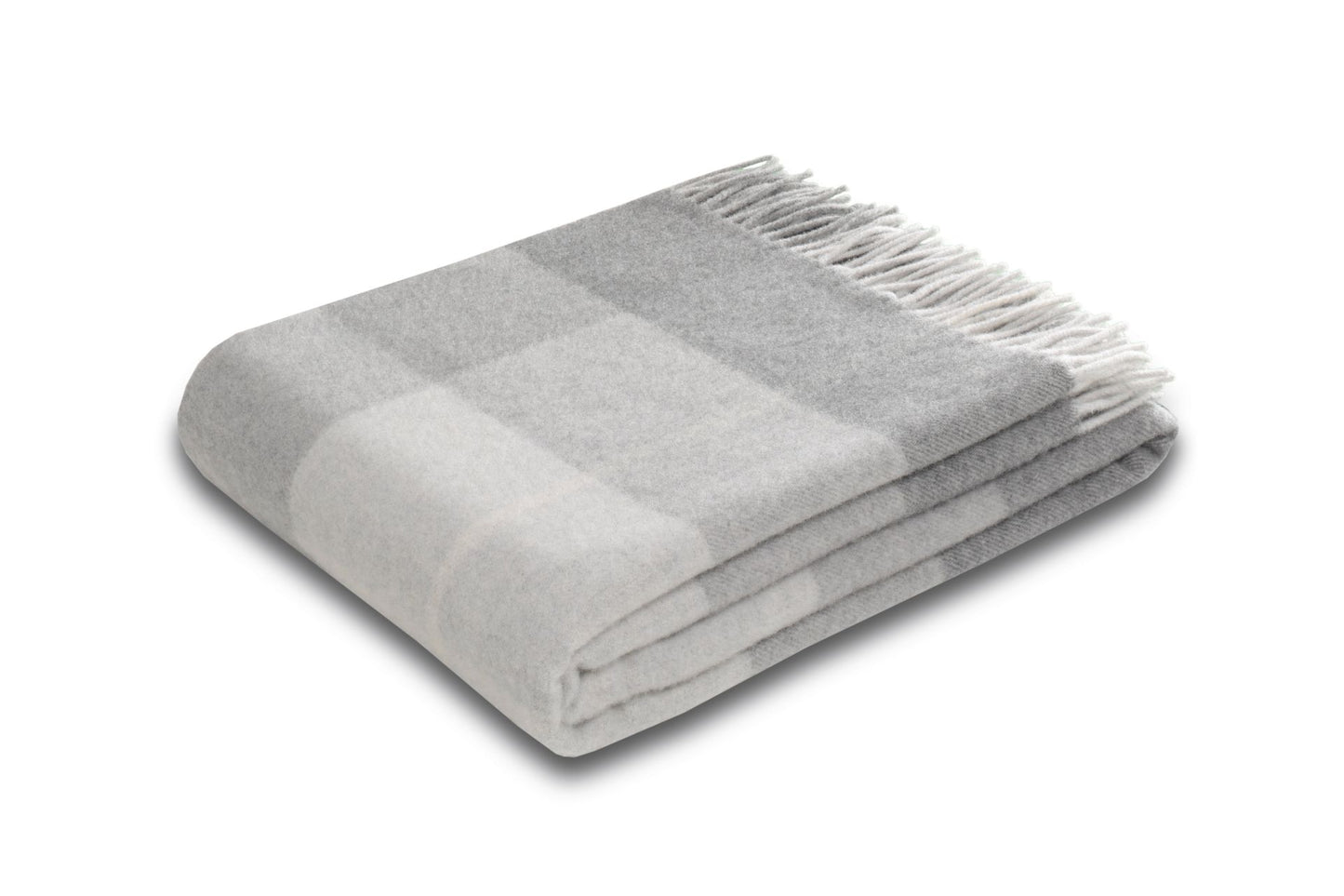 Biederlack Wollplaid "Quito" Grey aus 100% Wolle 130x170 cm
