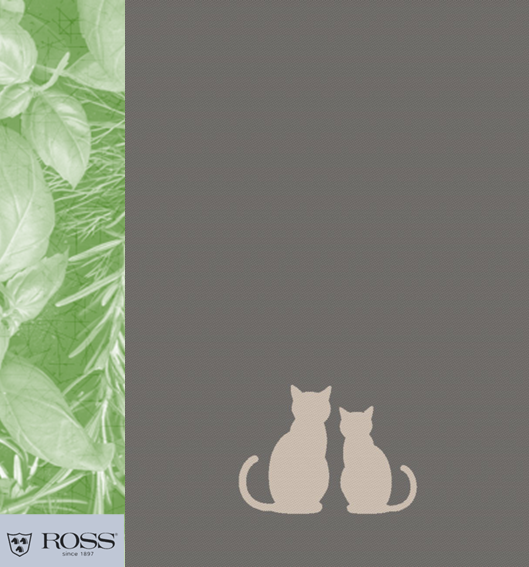 Ross Geschirrtuch 100% Baumwolle Katzenliebe anthrazit 50x70