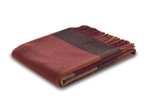 Biederlack Kaschmir-Plaid "Pleasant ",Ruby,  130x170 cm