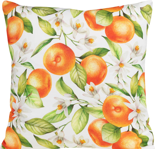 Tischläufer Kissenhülle von Sprügel Orangen und Blüten Natural Orange