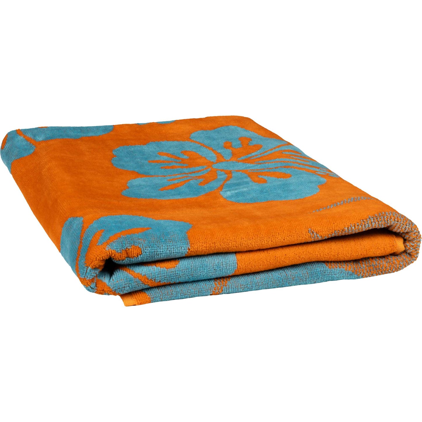 Stuco Strandtuch Strandtüch Palm Hibiskus türkis orange 90x170 cm