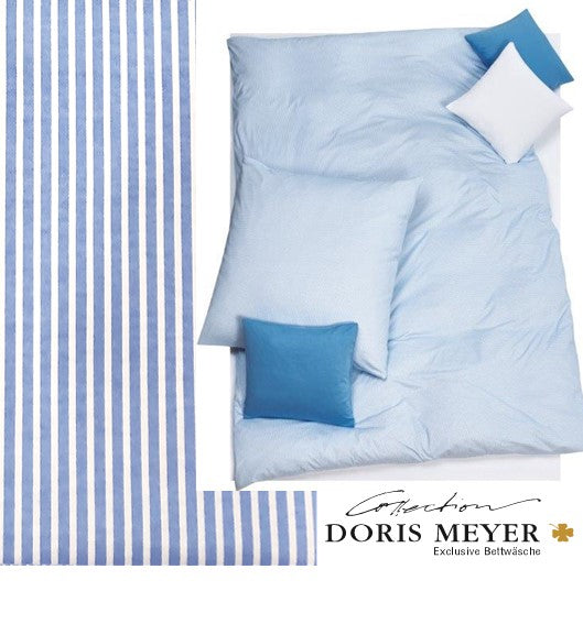Doris Meyer Interlock-Jersey Bettwäsche Tom 4003-89 bleu Streifen beide Seiten