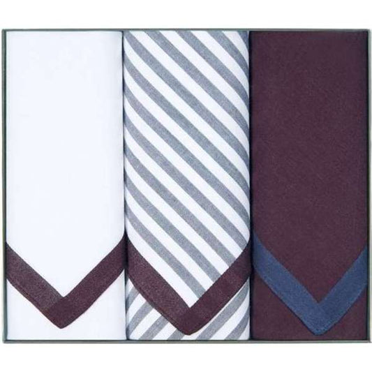 Stuco Herren Gents Taschentücher 100% Baumwolle 3er Packung Moritz ca 43x43 cm