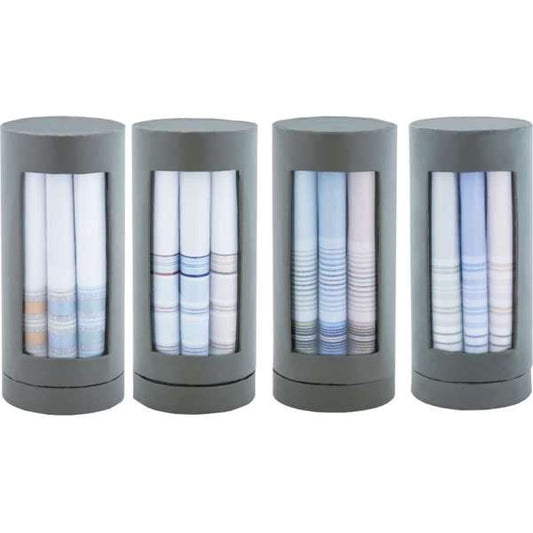 Stuco Herren Gents Taschentücher 100% Baumwolle 3er Tube Justus ca 41x41 cm