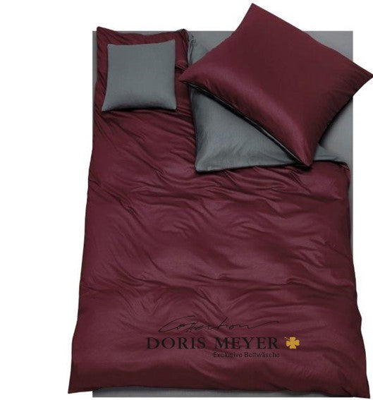 Doris Meyer Interlock Jersey Bettwäsche Milano 3009 bordeaux anthrazit