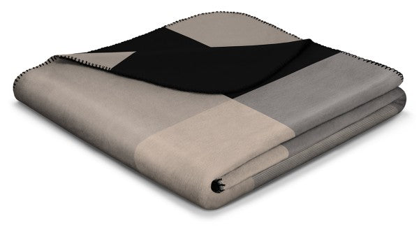 Biederlack Wohndecke "Alp Square" grau,braun,schwarz 150x200 cm