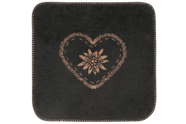 Biederlack Kissenhülle"Alp Charm", braun,schwarz, 50x50cm