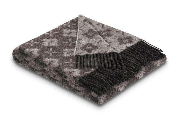 Biederlack Fransenplaid „Primo" Anthrazit  130x170 cm