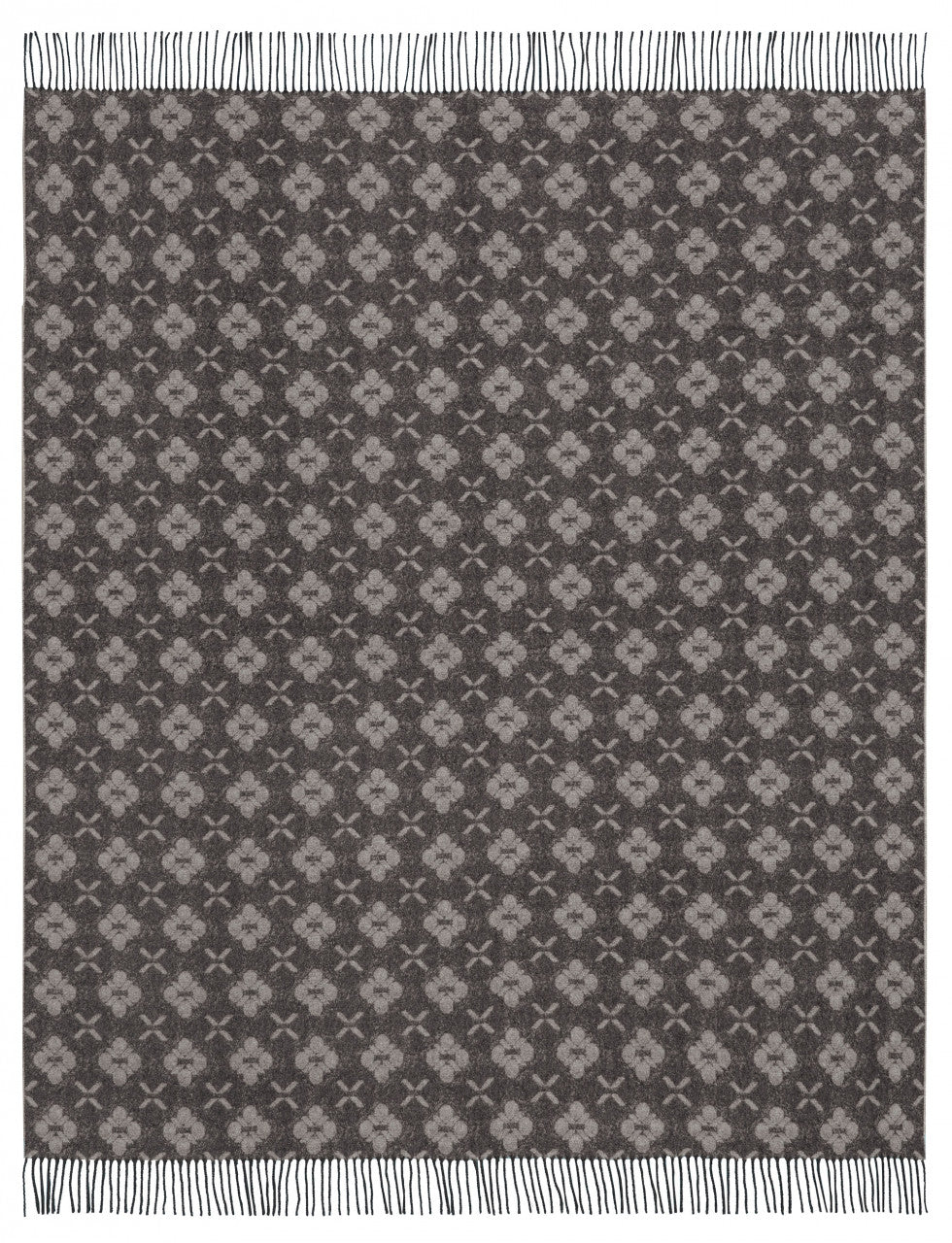 Biederlack Fransenplaid „Primo" Anthrazit  130x170 cm