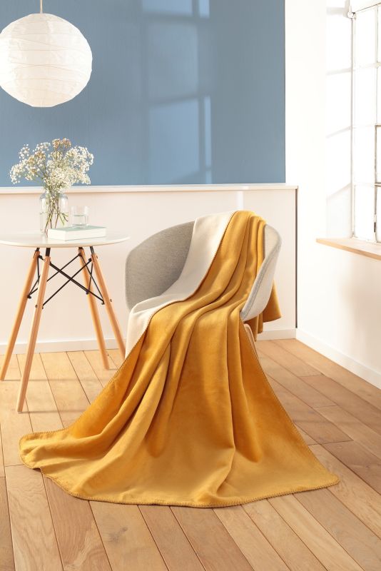 Biederlack Wohn- und Kuscheldecke"Double Face",antique-ecru, 150x200 cm