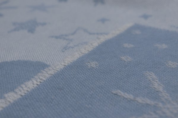 Biederlack Babydecke "Universe" Blue 100% Schurwolle, Größe 75x100 cm