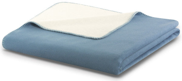 Biederlack Wohn- und Kuscheldecke"Double Face",blue heaven-ecru, 150x200 cm
