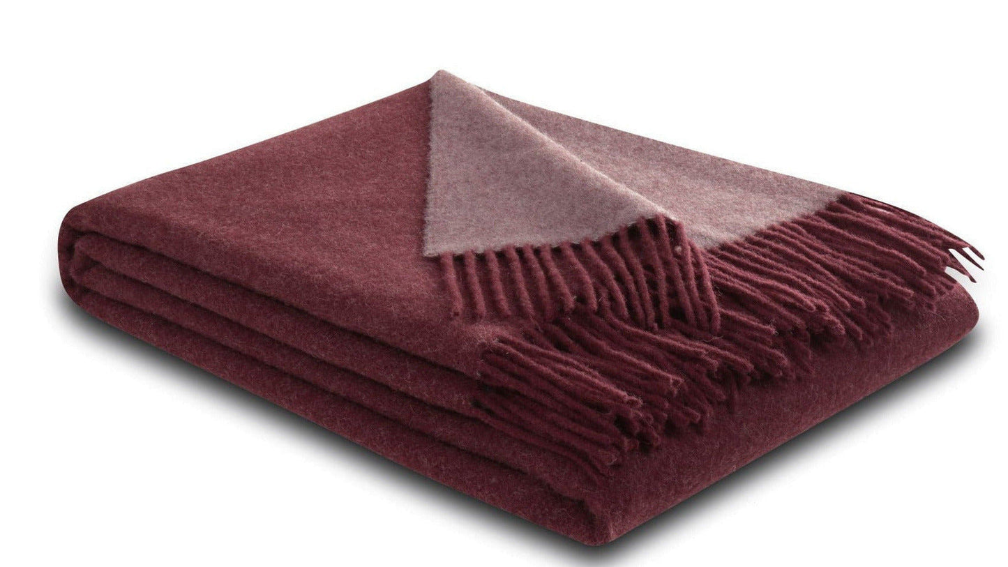 Biederlack Kaschmir-Plaid  Bordeaux Parfait 130x170 cm und 150x200 cm
