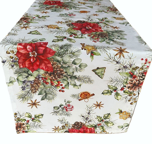 Sprügel Tischläufer Christrose 50x150 cm Weihnachten