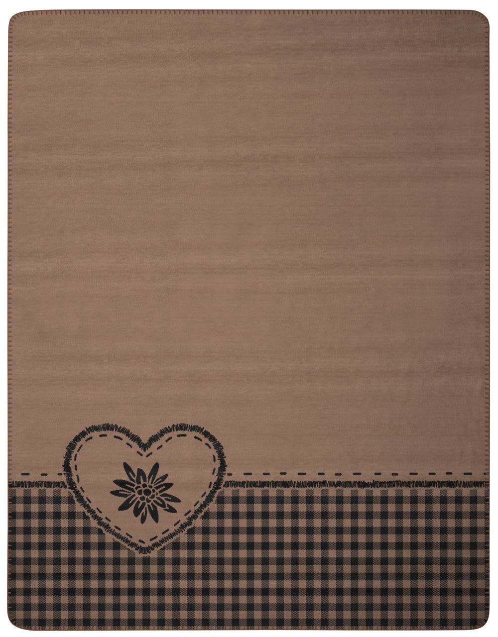 Biederlack Wohn-und Kuscheldecke "Alp Charm" braun,schwarz, 150x200cm