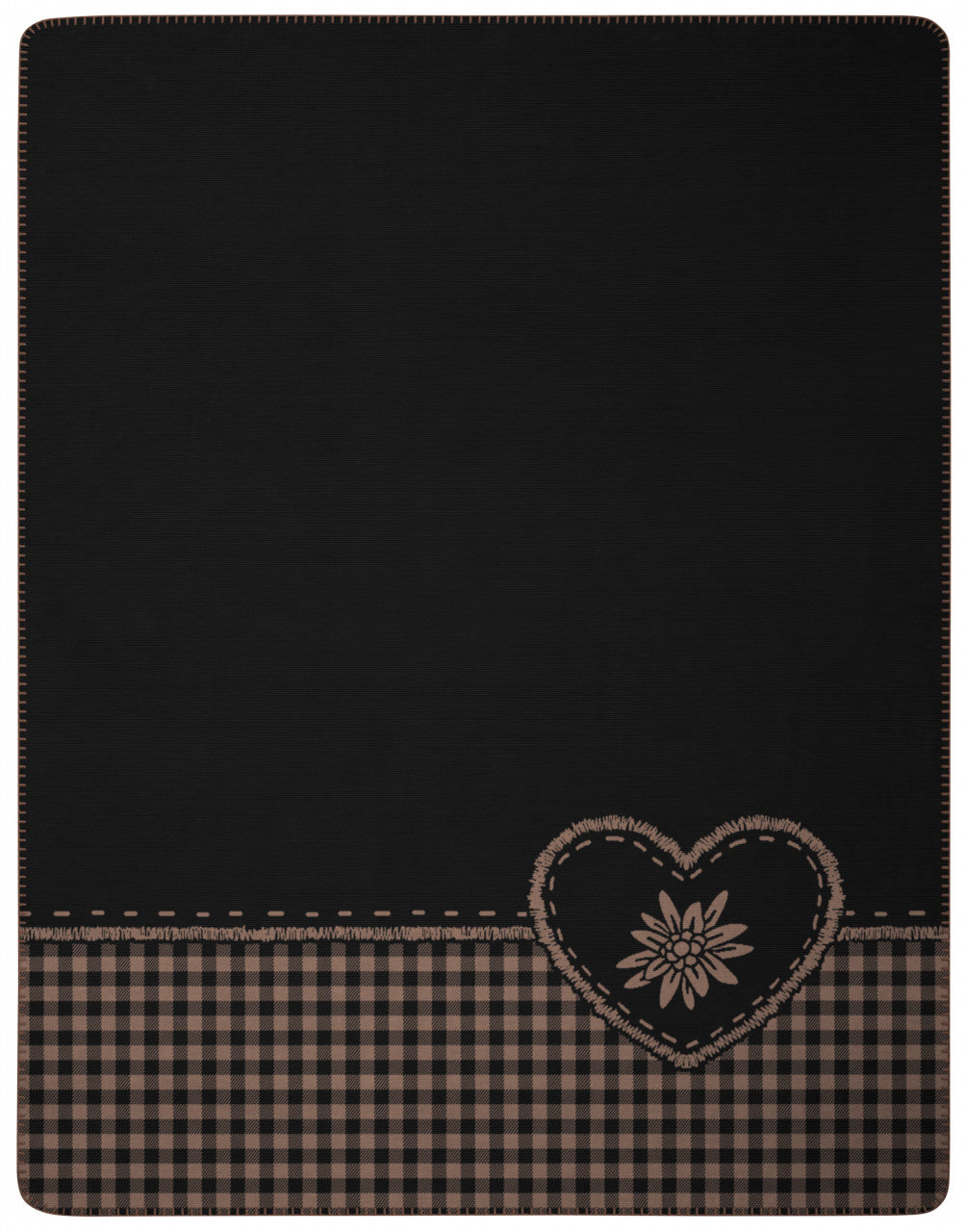 Biederlack Wohn-und Kuscheldecke "Alp Charm" braun,schwarz, 150x200cm