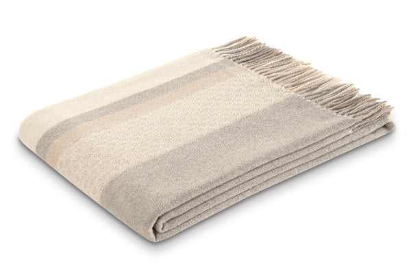 Biederlack Fransenplaid „Light Lines" 130x170cm, braun,beige