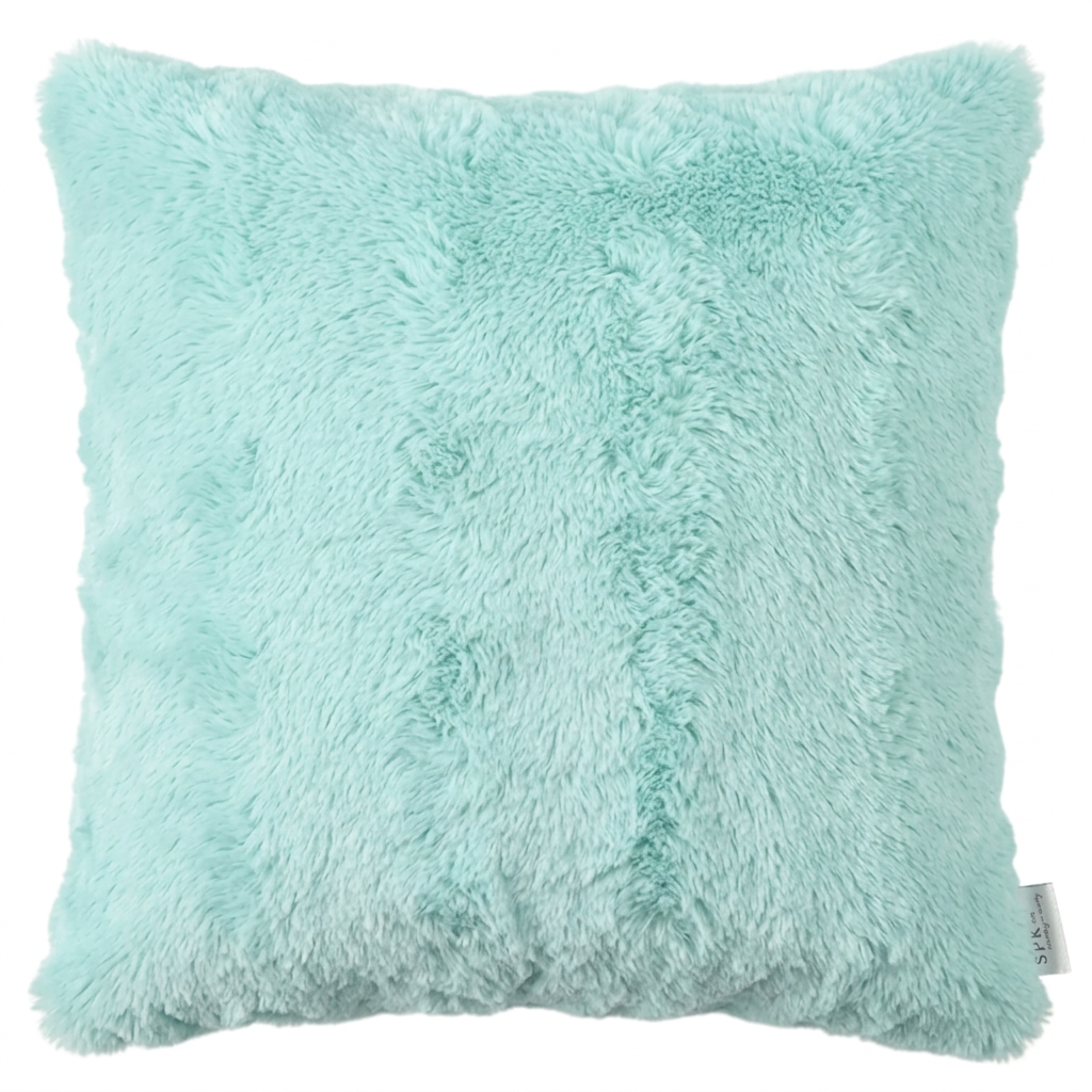 Sprügel Faux Fur Bubble Cushion Cover 45x45 Anthracite and Natural