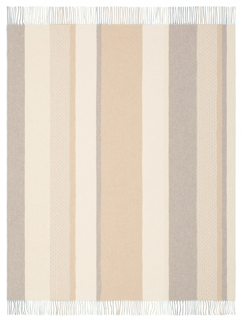 Biederlack Fransenplaid „Light Lines" 130x170cm, braun,beige