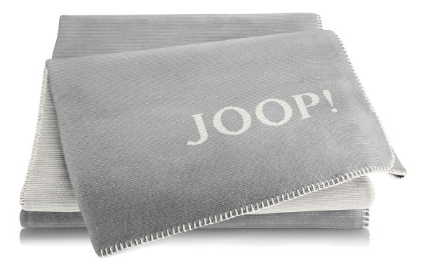 Biederlack Wohn- und Kuscheldecke "JOOP!- Melange Doubleface" 150x200 cm, graphit-ecru