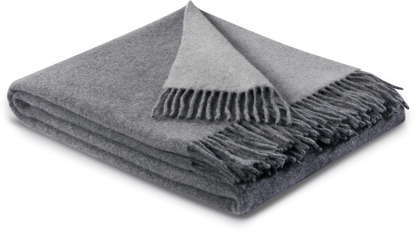 Biederlack Kaschmir-Plaid  Grau Silber 130x170cm und 150x200 cm