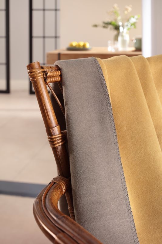 Biederlack Wohn- und Kuscheldecke"Double Face",honey-taupe, 150x200 cm