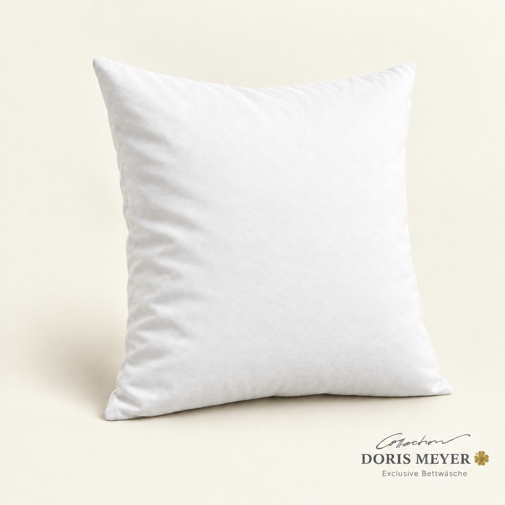 Doris Meyer Interlock-Jersey Kissenbezug Uni Weiß 80 × 80 cm ohne Detailkreis