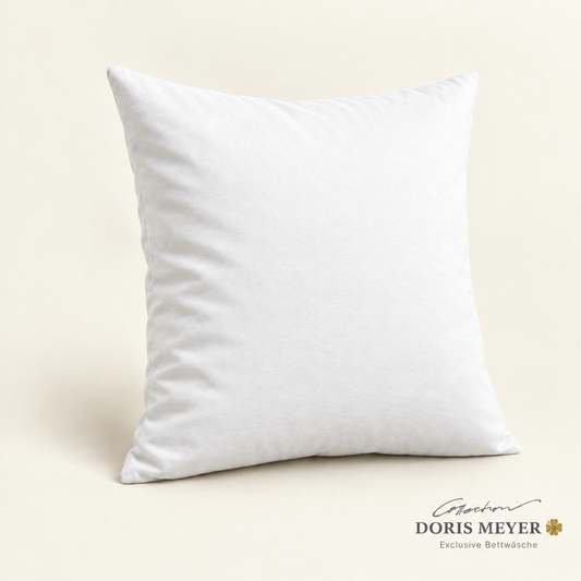 Doris Meyer Interlock-Jersey Kissenbezug Uni Weiß 80 × 80 cm ohne Detailkreis