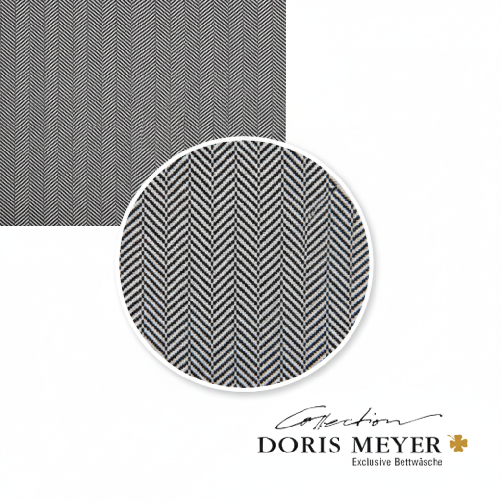 Doris Meyer Fischgrät Schwarz Muster Detail