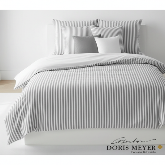 Doris Meyer Streifen Grau Bettwäsche Lifestyle