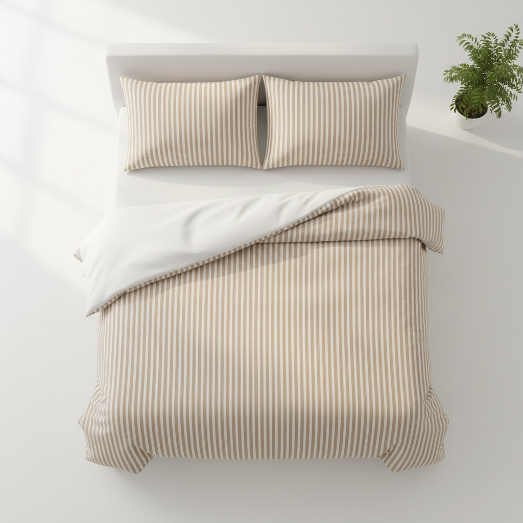 Doris Meyer Streifen Beige Bettwäsche Lifestyle