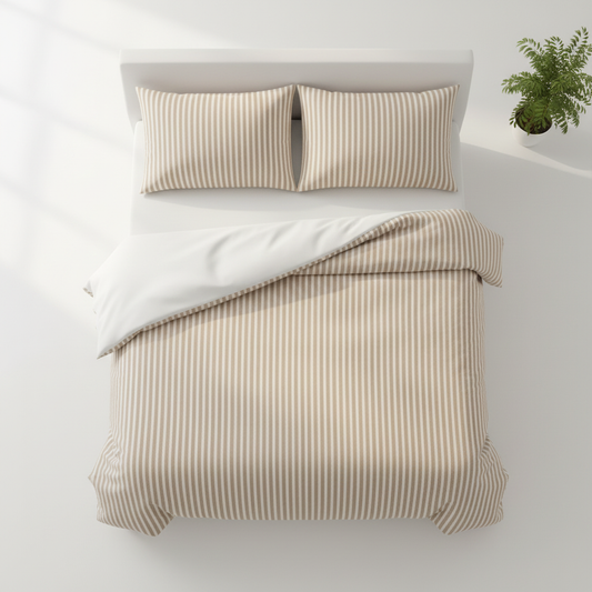 Doris Meyer Streifen Beige Bettwäsche Lifestyle