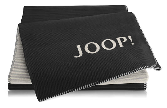 Biederlack Wohn- und Kuscheldecke "JOOP!- Melange Doubleface" 150x200 cm, anthrazit-silber