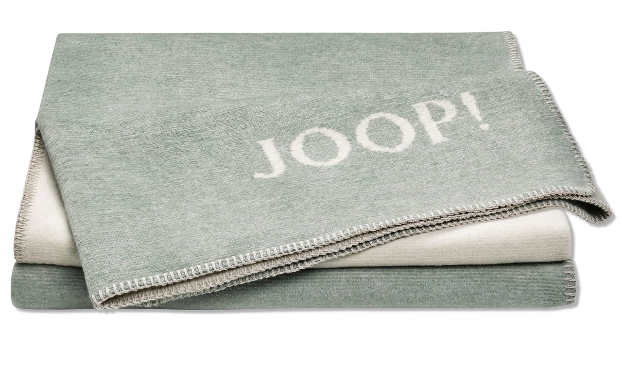 Biederlack Wohn- und Kuscheldecke "JOOP!- Melange Doubleface" 150x200 cm, jade-natur