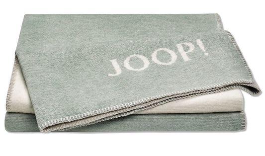 Biederlack Wohn- und Kuscheldecke "JOOP!- Melange Doubleface" 150x200 cm, jade-natur