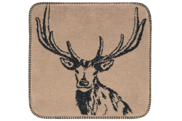 Biederlack Kissenhülle"Deer", braun,schwarz, 50x50cm